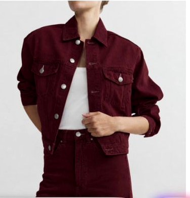 LUXNOIR FW deep burgundy FDCD color denim outfit